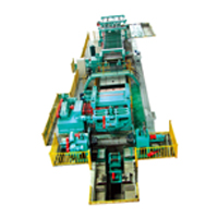 Hot rolled plate pickling plate uncoiling leveling shearing stacking production line